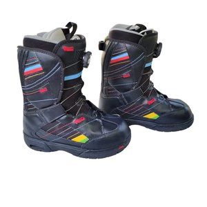 Vans Encore Black/Rainbow Women's Sz 7 R Snowboar Boots W/BOA Lacing System READ